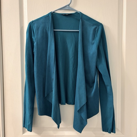 INC International Concepts Jackets & Blazers - inc international concepts Women's Jacket Faux Suede Front Teal Size S